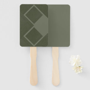 Geometrische Handfächer für Moss Green Event
