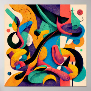 "Geometrische Harmonie" - Abstraktes Poster für di