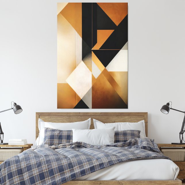 Geometrische Harmonie Gestrickte Leinwand (Insitu (Schlafzimmer))