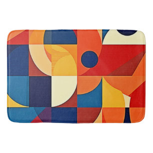 Geometrische Harmonie: Kunstvolles Design Badematte