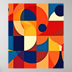 Geometrische Harmonie: Kunstvolles Design Poster