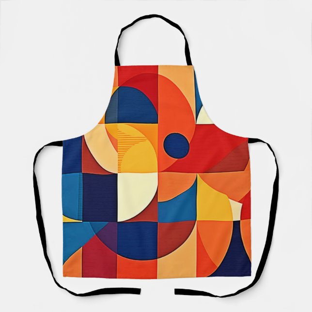 Geometrische Harmonie: Kunstvolles Design Schürze (Vorderseite)