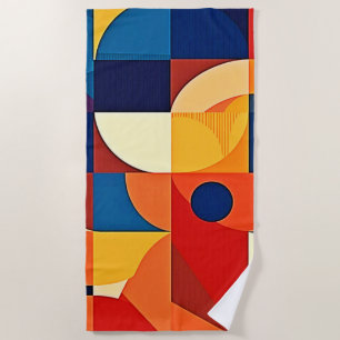 Geometrische Harmonie: Kunstvolles Design Strandtuch