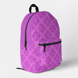 Geometrische helle lila Art Deco Bedruckter Rucksack