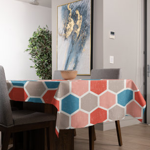 Geometrische Hexagon-Formen Tischdecke