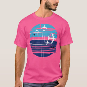 Geometrische Himmelsflugzeuge T-Shirt