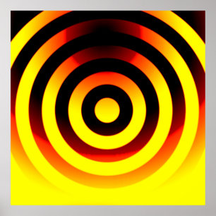 geometrische Hintergrundmuster der Kreise in Farbe Poster