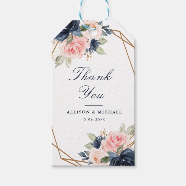 geometrische Hochzeit der Seestreitkräfte und Wass Geschenkanhänger (Vorderseite)