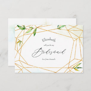 geometrische Hochzeit ist meine Bridesmaid Einladung