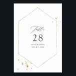 Geometrische Hochzeit Tischnummer<br><div class="desc">Hochzeitskarten mit goldgeometrischem Rahmen,  die auf Ihre Eventspezifikationen zugeschnitten sind.</div>