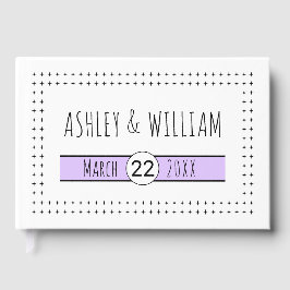 Geometrische Hochzeit von handgezeichneten Typogra Gästebuch