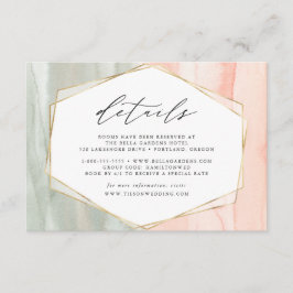 Geometrische Hochzeitsdetails für Wasserfarbe und  Begleitkarte