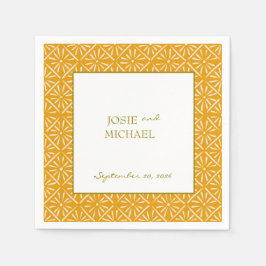 Geometrische Hochzeitspapier-Serviette Serviette