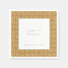 Geometrische Hochzeitspapier-Serviette Serviette