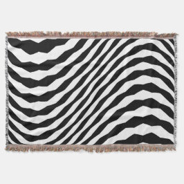 Geometrische Illusion schwarz + Farbe Ihrer Wahl Decke