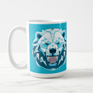 Geometrische Illustration des Eisbärs Kaffeetasse