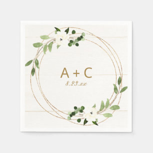 Geometrische Imitate für Hochzeiten Brautparty Grü Serviette