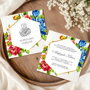 Geometrische Imitate Gold Vibranly Floral Islamisc Einladung