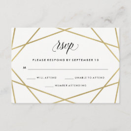 Geometrische Imitate - RSVP für Hochzeiten von Sch Karte