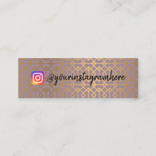 Geometrische Instagramm-Social-Media Mini Visitenkarte