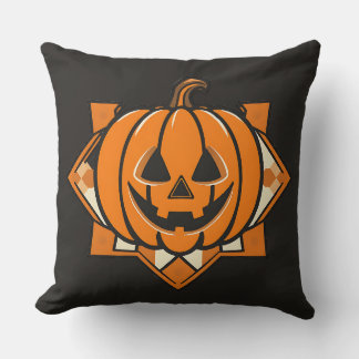 Geometrische Jack‑O’‑Lantern Halloween-Dekoration Kissen