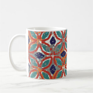 Geometrische Kacheln: ethnischer Vintage-Hintergru Kaffeetasse