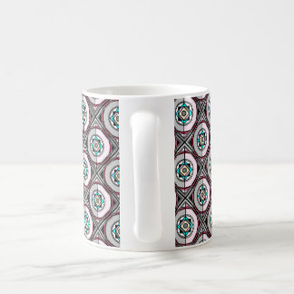 Geometrische Kaffeetasse in Grau- und Chocoladetön