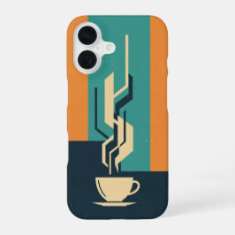 Geometrische Kaffeetasse iPhone 16 Hülle