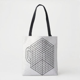 Geometrische Kaffeetasse Isometrische Gitterkunst 