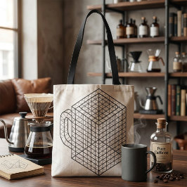 Geometrische Kaffeetasse Isometrische Gitterkunst 