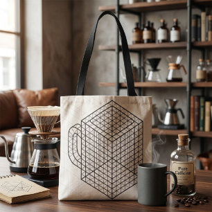 Geometrische Kaffeetasse Isometrische Gitterkunst