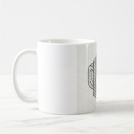 Geometrische Kaffeetasse Isometrische Gitterkunst 