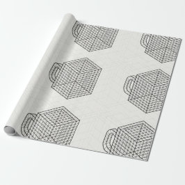 Geometrische Kaffeetasse Isometrische Gitterkunst  Geschenkpapier