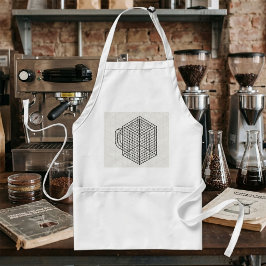 Geometrische Kaffeetasse Isometrische Gitterkunst  Schürze