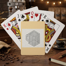 Geometrische Kaffeetasse Isometrische Gitterkunst  Spielkarten