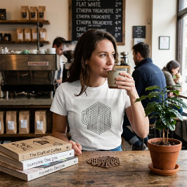 Geometrische Kaffeetasse Isometrische Gitterkunst  T-Shirt