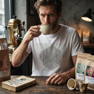 Geometrische Kaffeetasse Isometrische Gitterkunst T-Shirt