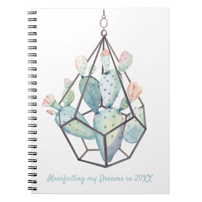 Geometrische Kaktus Notizblock (Vorderseite)