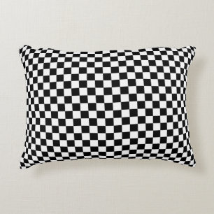 Geometrische karierte Illusion: Vintage Kunst. Dekokissen