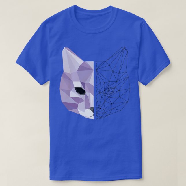 Geometrische Katze 1 T-Shirt (Design vorne)