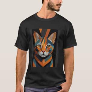 Geometrische Katze Abstrakte Katze Kunst für Stipe T-Shirt