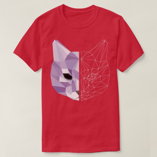 Geometrische Katze T-Shirt (Design vorne)