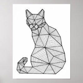 Geometrische Katzenkatze, Rückseite Poster