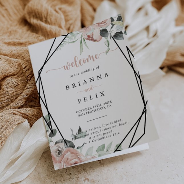 Geometrische klassische rosa Rosenblütendecke Programm (Von Creator hochgeladen)