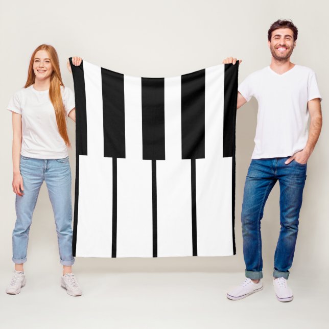 Geometrische Klaviertasten Fleecedecke (Beispiel)