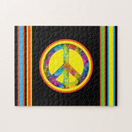 [Geometrische Krawatte-Färbung] Streifen mit Fried Puzzle