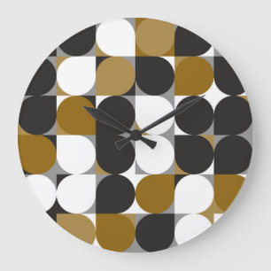 Geometrische Kreativität: Nahtloses Muster Große Wanduhr