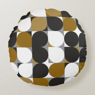 Geometrische Kreativität: Nahtloses Muster Rundes Kissen