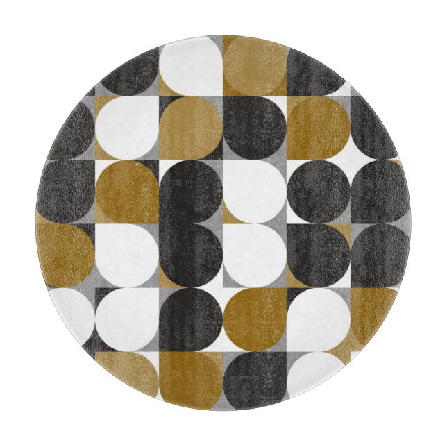 Geometrische Kreativität: Nahtloses Muster Schneidebrett (Vorderseite)