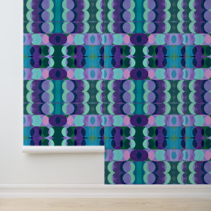 Geometrische Kreis-Kunst in kühlen Tönen Tapete